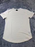 Cuts Clothing Short Sleeve Curve-Hem T-Shirt Mens Extra Large Ivory Pyca Pro