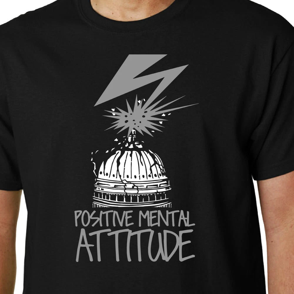 Positive Mental Attitude t-shirt PMA BAD BRAINS QUOTE GEEK PUNK HARDCORE NYHC