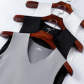 Mens Solid Color Casual Sleeveless V Neck Ice Silk Vest For Summer Spring