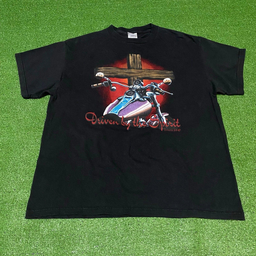 Vintage Y2K Daytona Bike Week Jesus Joe Cool Motorcycle Driven Spirit Tee Large