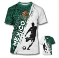 Mexico Soccer 3D All Over Print T Shirt, Eagle Claw Soccer Ball Graphic