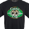 Vintage Celtic Cup T Shirt Mens Size Medium Black Y2K Soccer Tournament