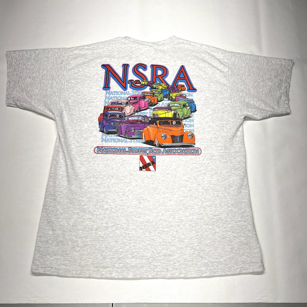 VTG Street Rod Tee Shirt Mens XL Grey Car Classic NSRA Auto Graphic Y2K 2000s
