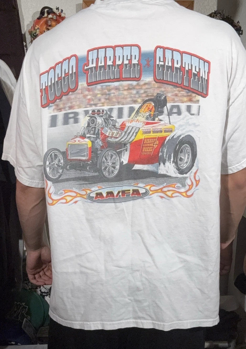 Y2k Tocco Harper Garten AA/FA Funny Cars Racing NASCAR Race Car T Shirt Size XXL
