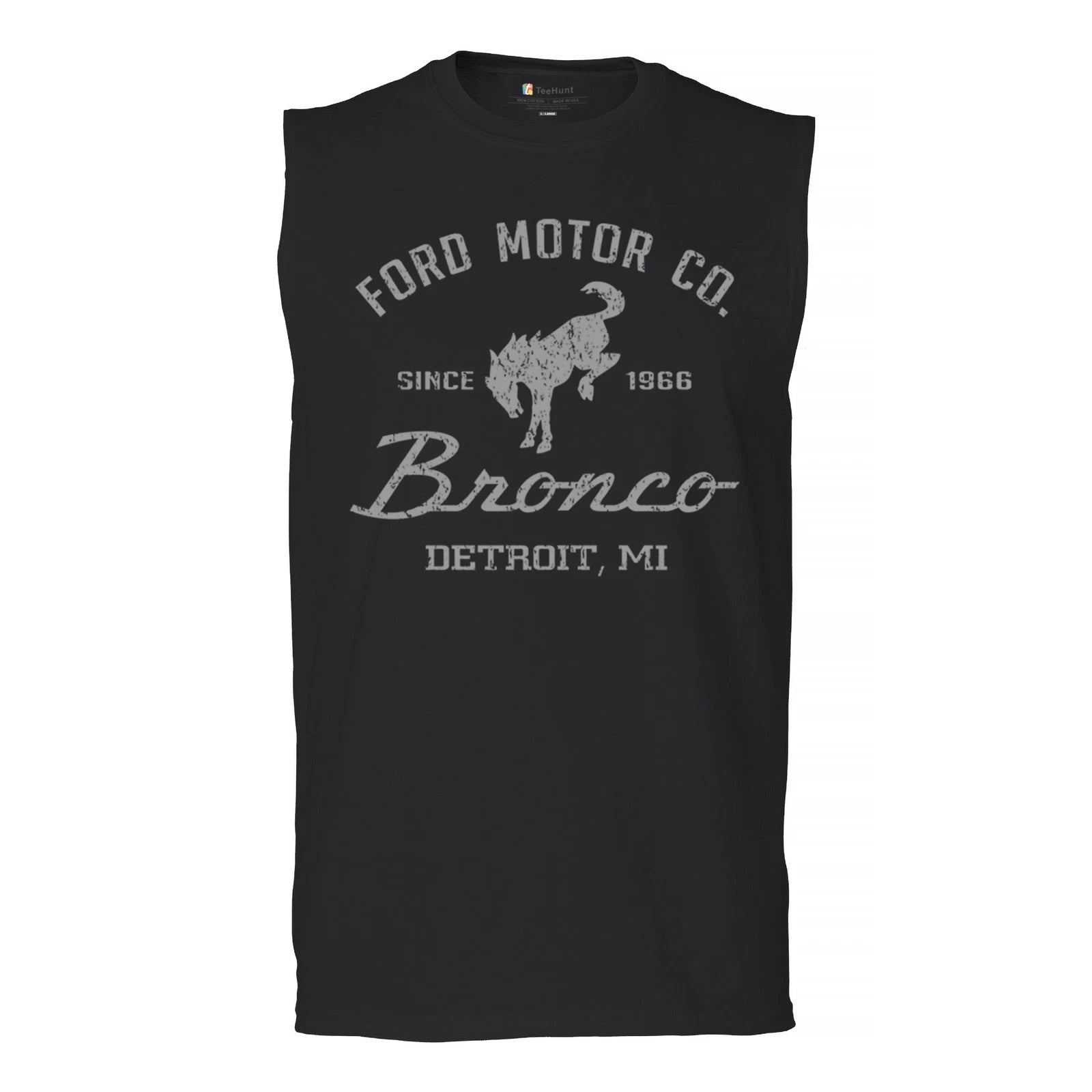 Ford Motor Co Bronco Detroit MI Muscle Shirt Retro Truck Since 1966 4x4 Men's