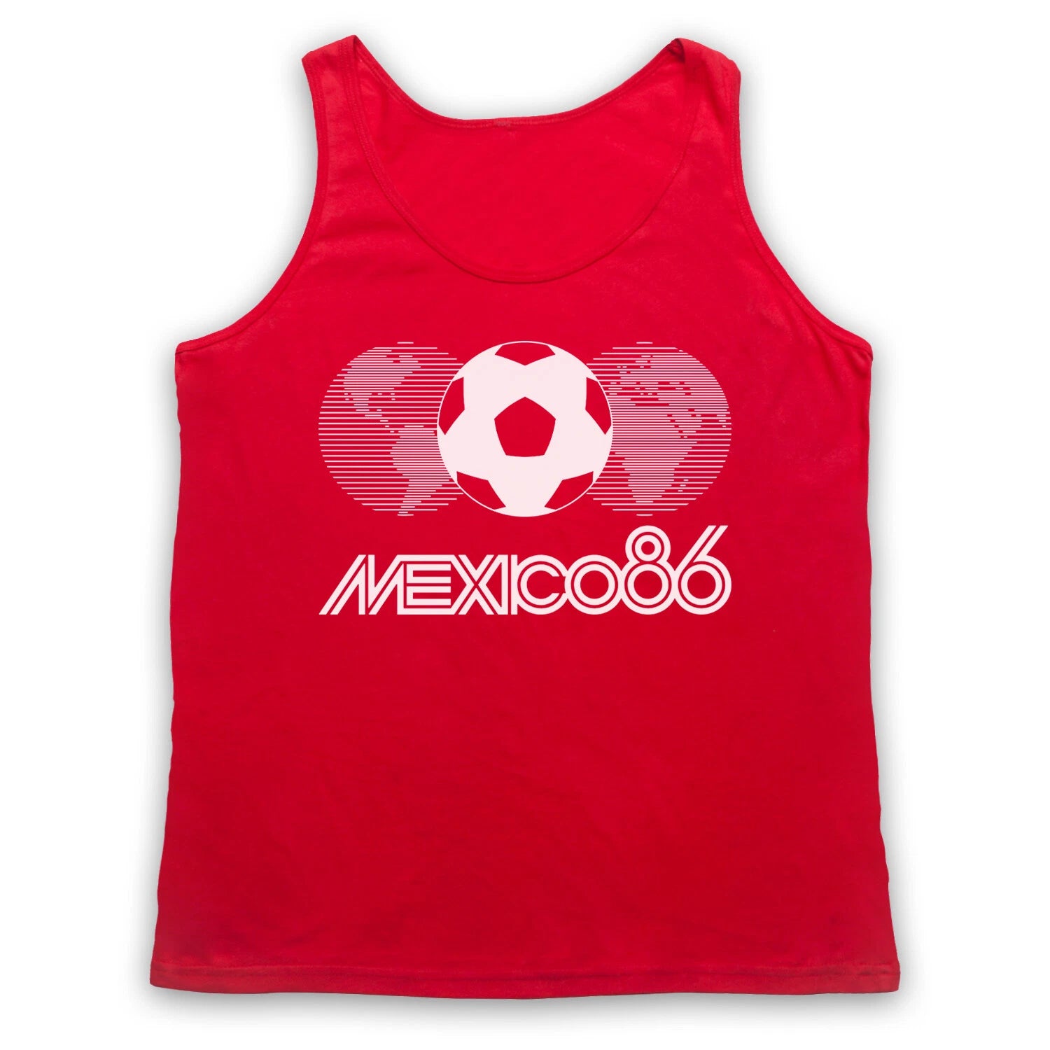 Mexico 86 Retro Football World Soccer Sports Club Adults Tank Top Vest Size Cols