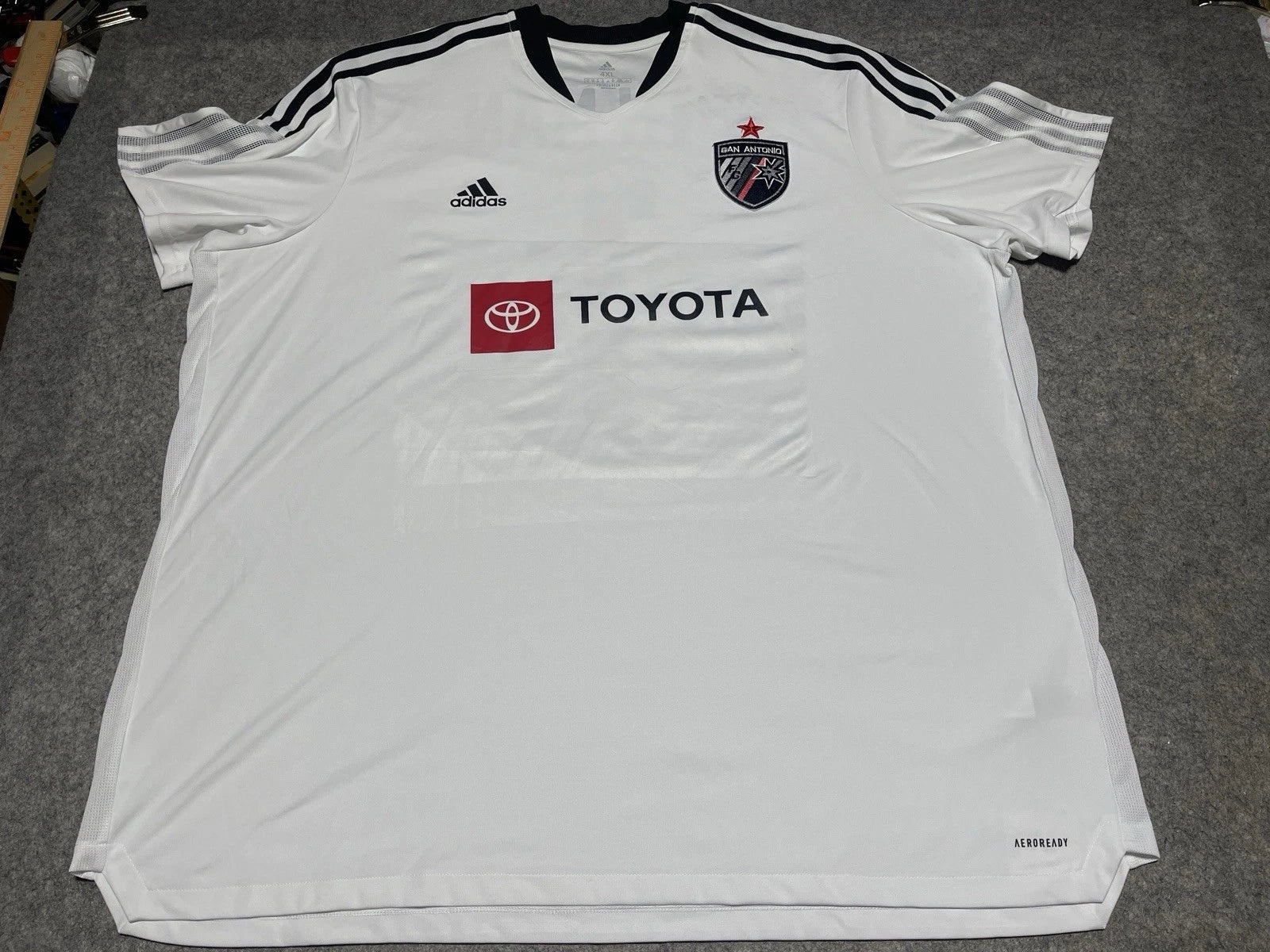 Adidas San Antonio FC Futbol Football Club White Soccer Jersey Toyota 4XL Shirt