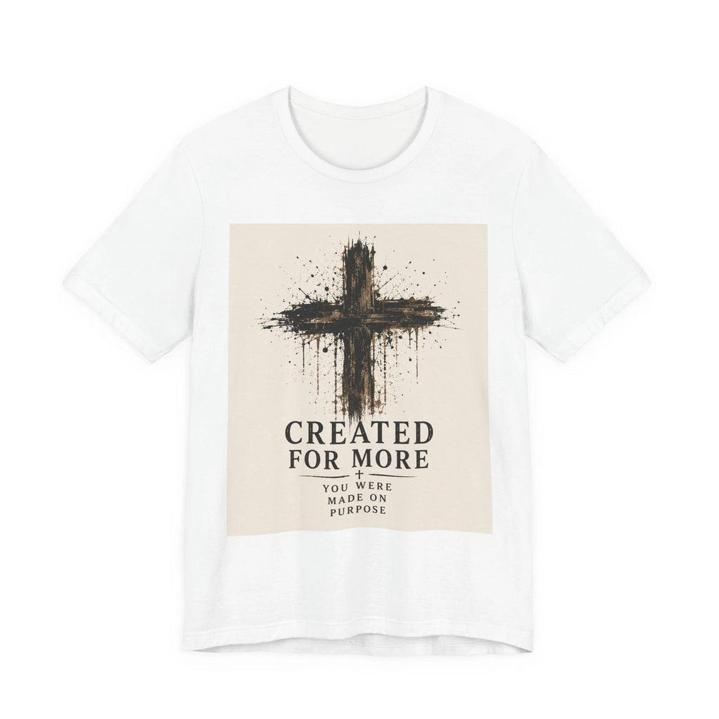 Created For More cross graphic T-shirt | Christian faith scripture tee