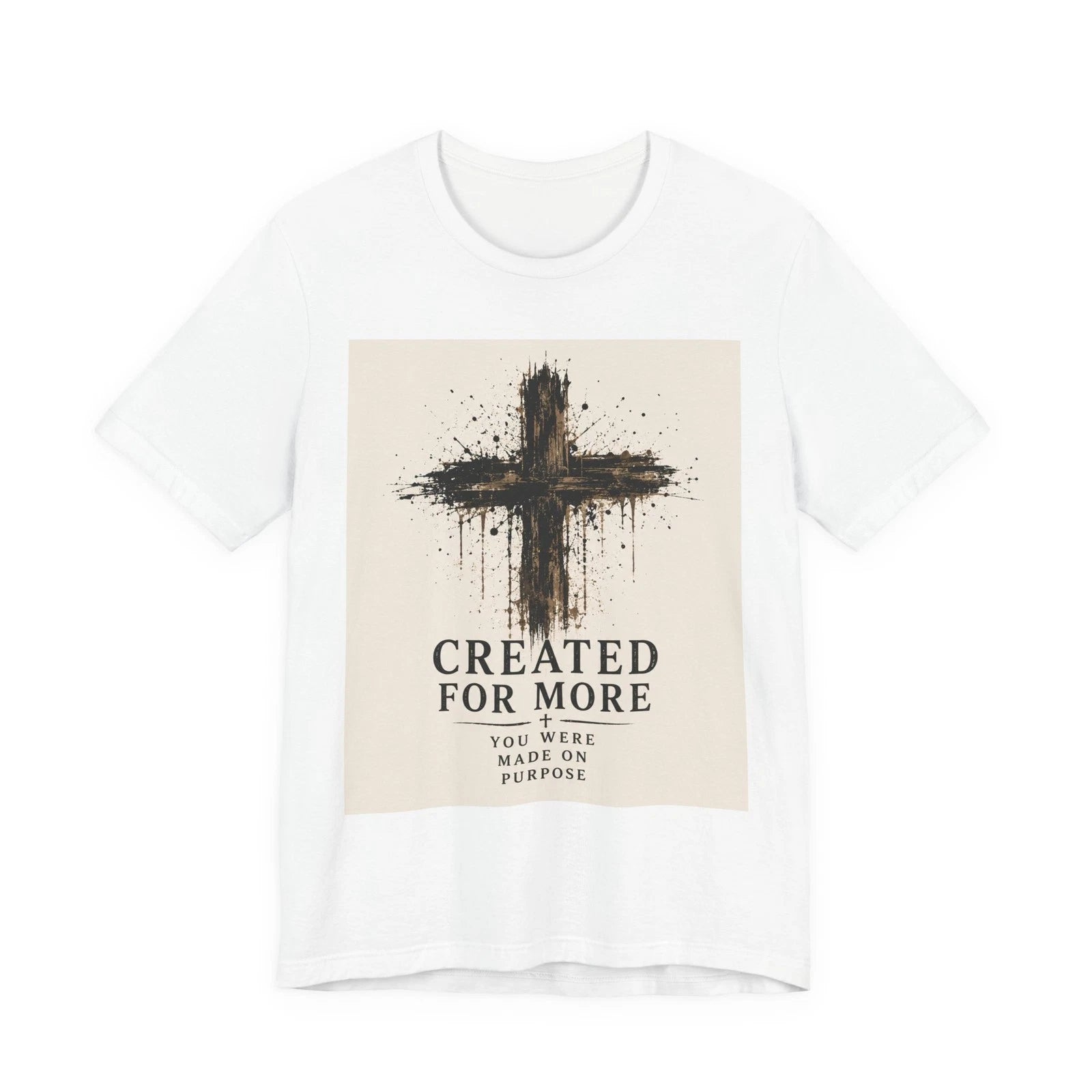 Created For More cross graphic T-shirt | Christian faith scripture tee