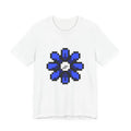 Unisex Jersey Short Sleeve Tee Cute 8-Bit Retro Pixel Art Blue Flower Shirt
