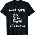Hot Girls Hit Curbs Funny Frog Driver Meme Women Humor Graphic T Shirt
