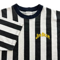 Vintage 90s Jim Beam Striped Referee Style Shirt Size Large Soccer Football