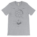 Soccer Ball Patent T-Shirt.100% Cotton Comfy Tee on Black White or Gray. NEW