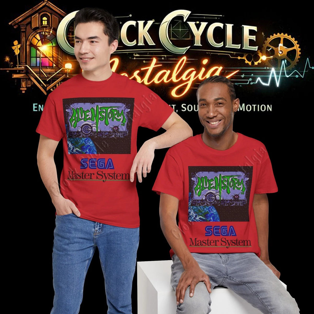 Custom Alien Storm Sega Master System T-Shirt - Retro 8-Bit Beat 'Em Up Game