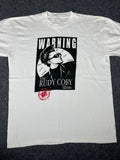 Vintage 90s The Rudy Coby Show Warning T Shirt Vans Promo Magician Punk White XL