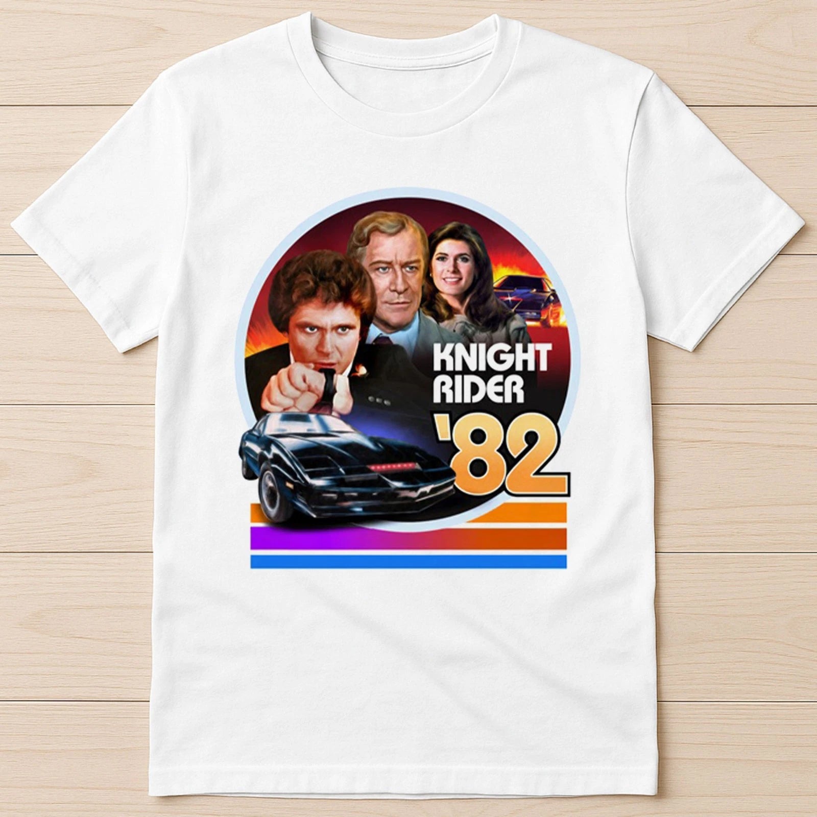 Knight Rider Kitt 2000 Michael Knight TV Series 80s Retro Gift Tee T Shirt 8037