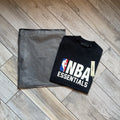 Fear of God NBA Essentials 90s Tee Black Unisex Streetwear Graphic Shirt Large