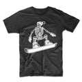 Men's Snowboarding Shirt - Skeleton Snowboarder Cool Snowboard T-Shirt