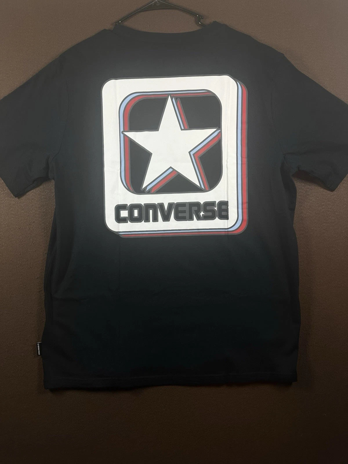 Converse All Star Graphic Star Logo Black Large NWT Short Sleeve T-Shirt