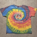 VINTAGE Tye Dye T-shirt Hollywood Beach,FL. Extra Large Men's 90s Tultex Cotton