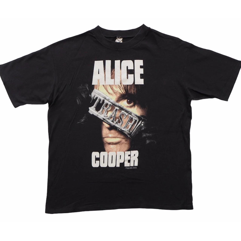 Vintage ALICE COOPER 1989 Trash T Shirt S-234XL black shirt all size