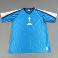 World Cup Germany 2006 Promo Jersey Mens Large Blue Soccer Football Y2K Retro