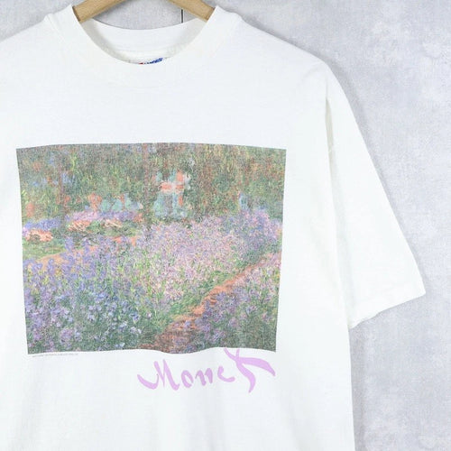 90's Claude Monet "Irises in Monet's Garden" Art Print T-Shirt S-5XL