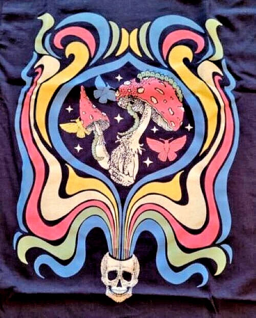 EARTHBOUND -Navy " Eternal Psychedelic Dream" - Unisex T Shirt - Size Small NWT
