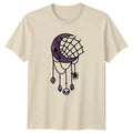 Gothic Moon Spiderweb Skull Design T-Shirt Witchy Mystical Halloween Gift