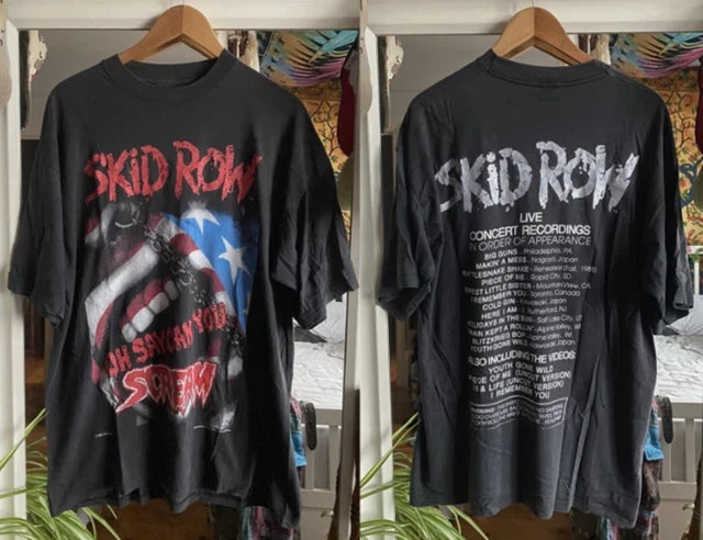Vintage Skid Row oh Say You Can Scream 1990 Tour T Shirt