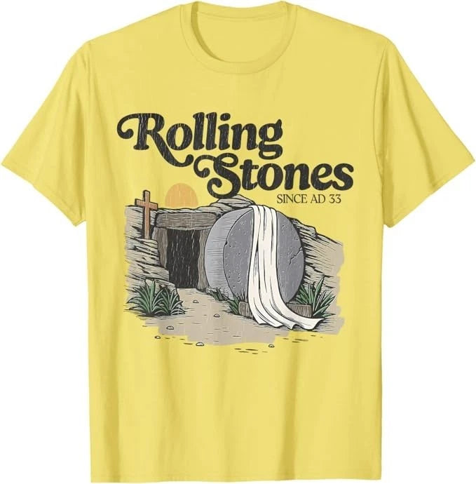 Easter The Stone was Rolled Away He is Alive Retro Christian T-Shirt