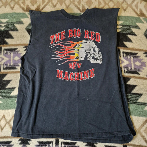 00s Y2K Hells Angels Chopped Tee -Needs Repair- Big Red Machine SFV 2XL XXL