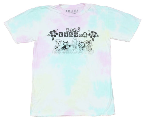 Animal Crossing  Adult New T-Shirt - Outline Characters Under Symbols