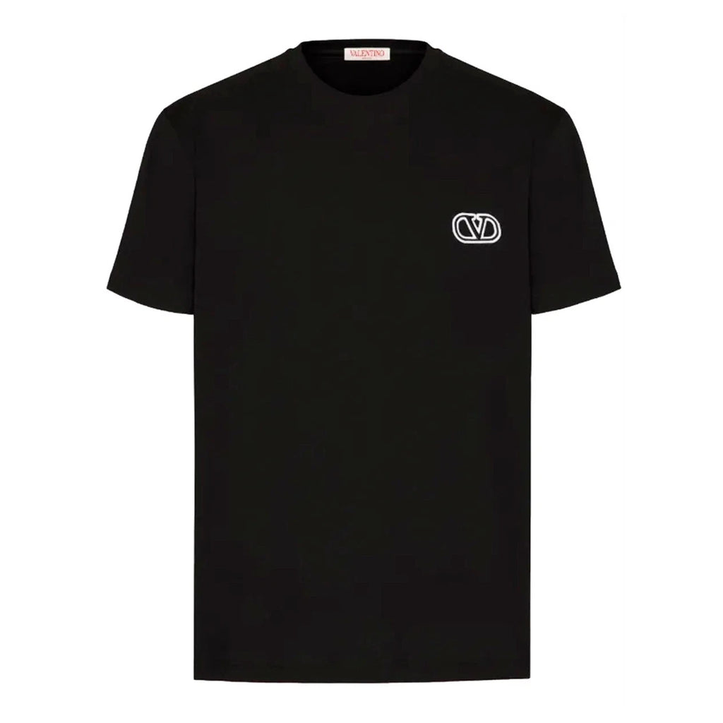 VALENTINO Garavani VLogo Signature T-Shirt Men Black Color Cotton Size 2XL