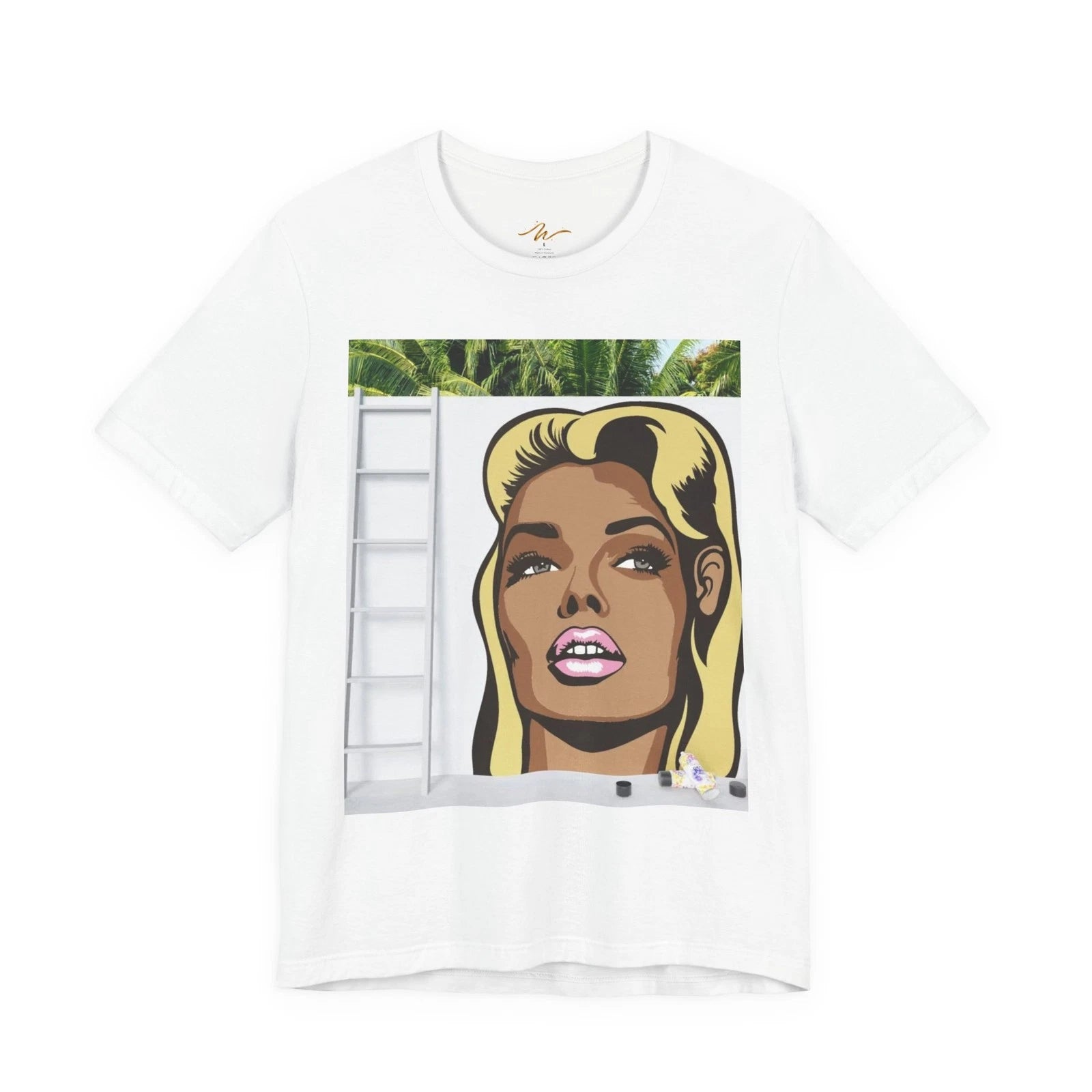 Blonde Pop Art Portrait T-Shirt | Retro Comic Face Tee