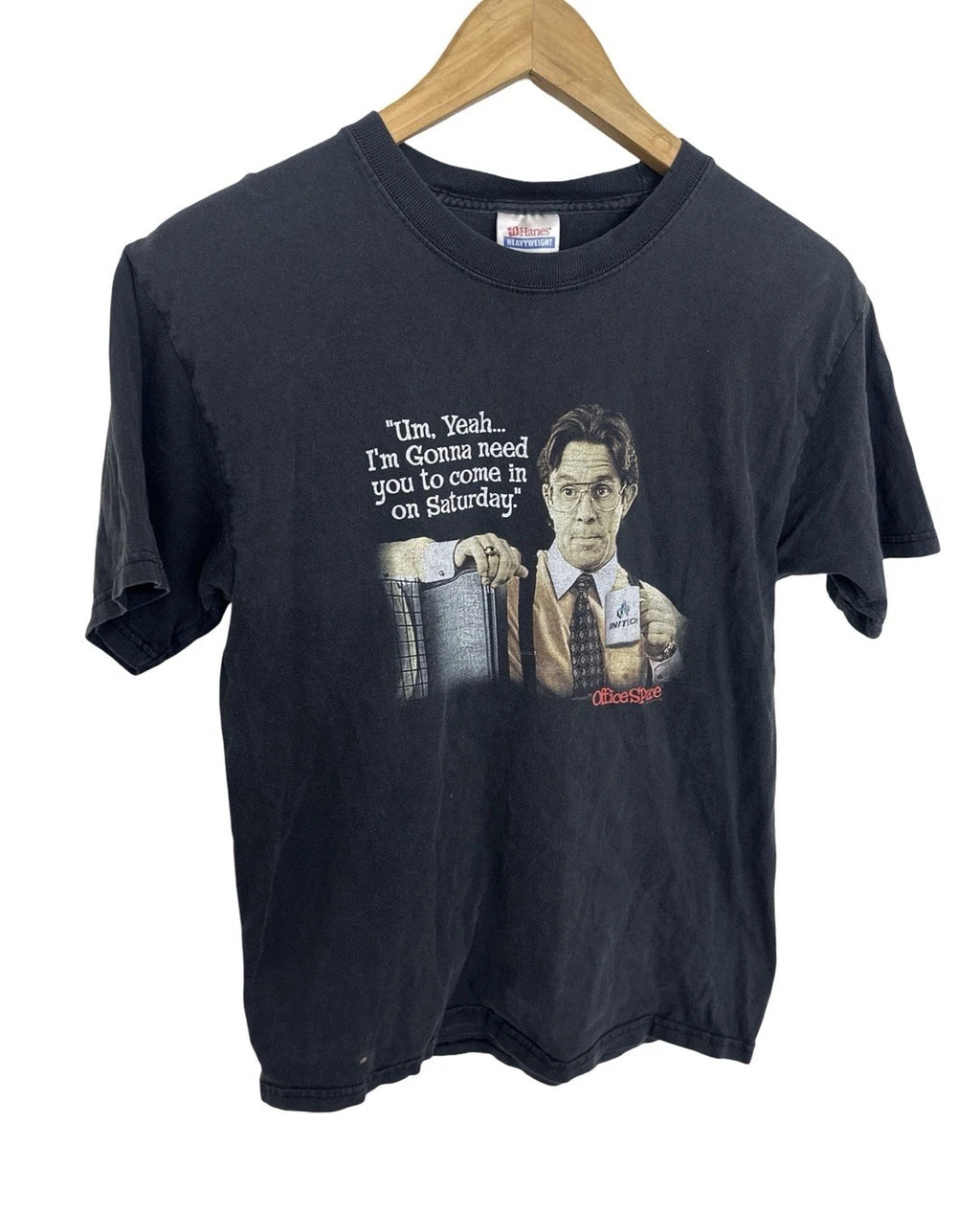 Vintage Y2K 2004 Office Space Movie Headline Entertainment T Shirt Sz Small