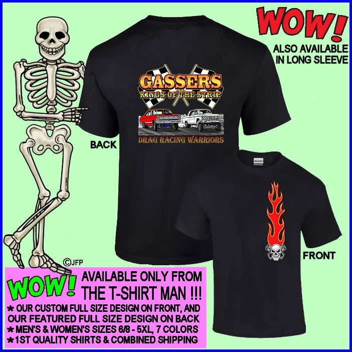 1965 1967 Hot Rod Gasser Kings of the Street & Strip Drag Racing T-shirt 12