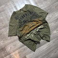Y2K Southpole Grunge Goth Emo Skulls Wings AOP All Over Print Tee Sz XL