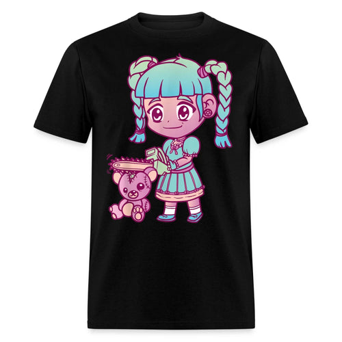 Anime Aesthetic Pastel Goth Girl Chainsaw Teddy Bear Gifts T-Shirt
