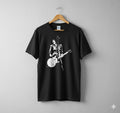 Joan Jett Black Guitar Silhouette Punk Rock Vintage Style T-Shirt - T145