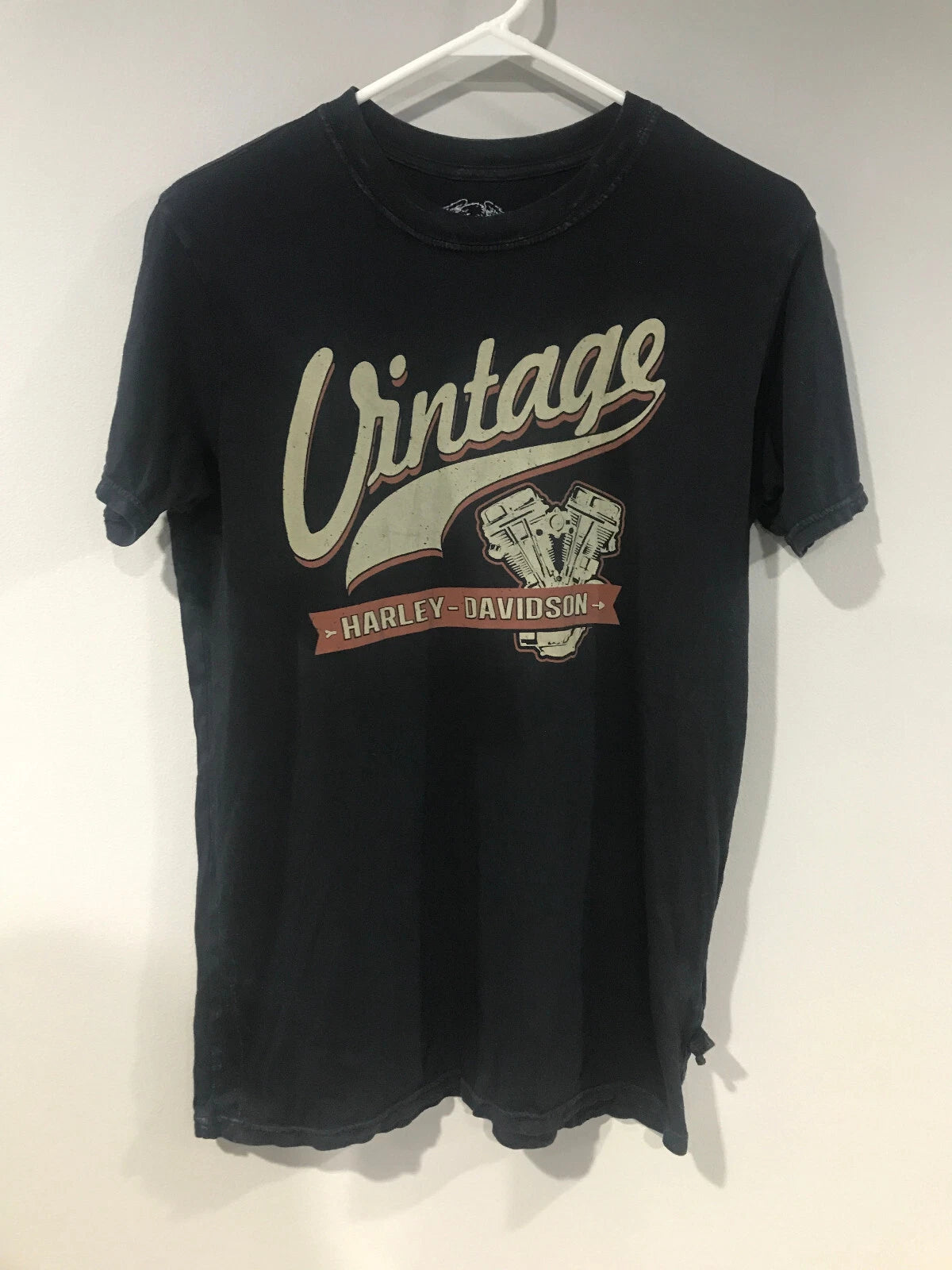 Harley Davidson T Shirt Vintage Class Black Biker Tee size Small Y2K 90s