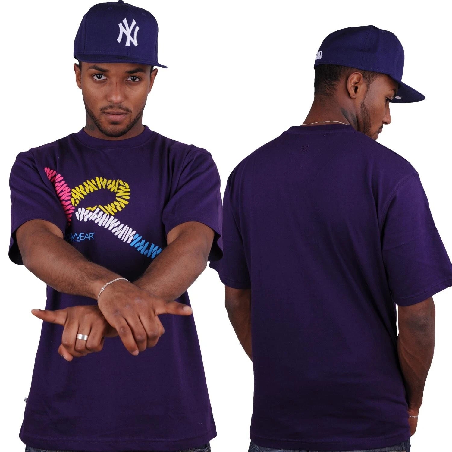 Mens Cotton RocaWear T-Shirt - Designer Logo - Urban Hip Hop Streetwear