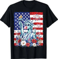 Statue of Liberty Blowing Bubble Gum 4th of July Patriotic T-Shirt