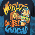vintage 90s WORLD’S COOLEST GRANDAD CARTOON T-Shirt LARGE old joke dad rock thin