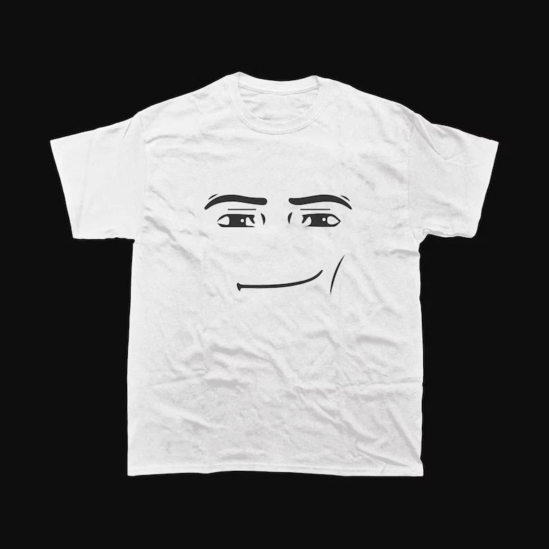 Robot Robloxs Man Face Tee, Meme Funny Unisex Adult T Shirt Full Sizes S-5XL