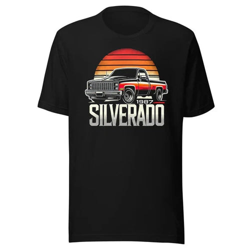 1987 Silverado t-shirt for Chevy Square Body Pickup Truck Enthusiasts Gear Heads