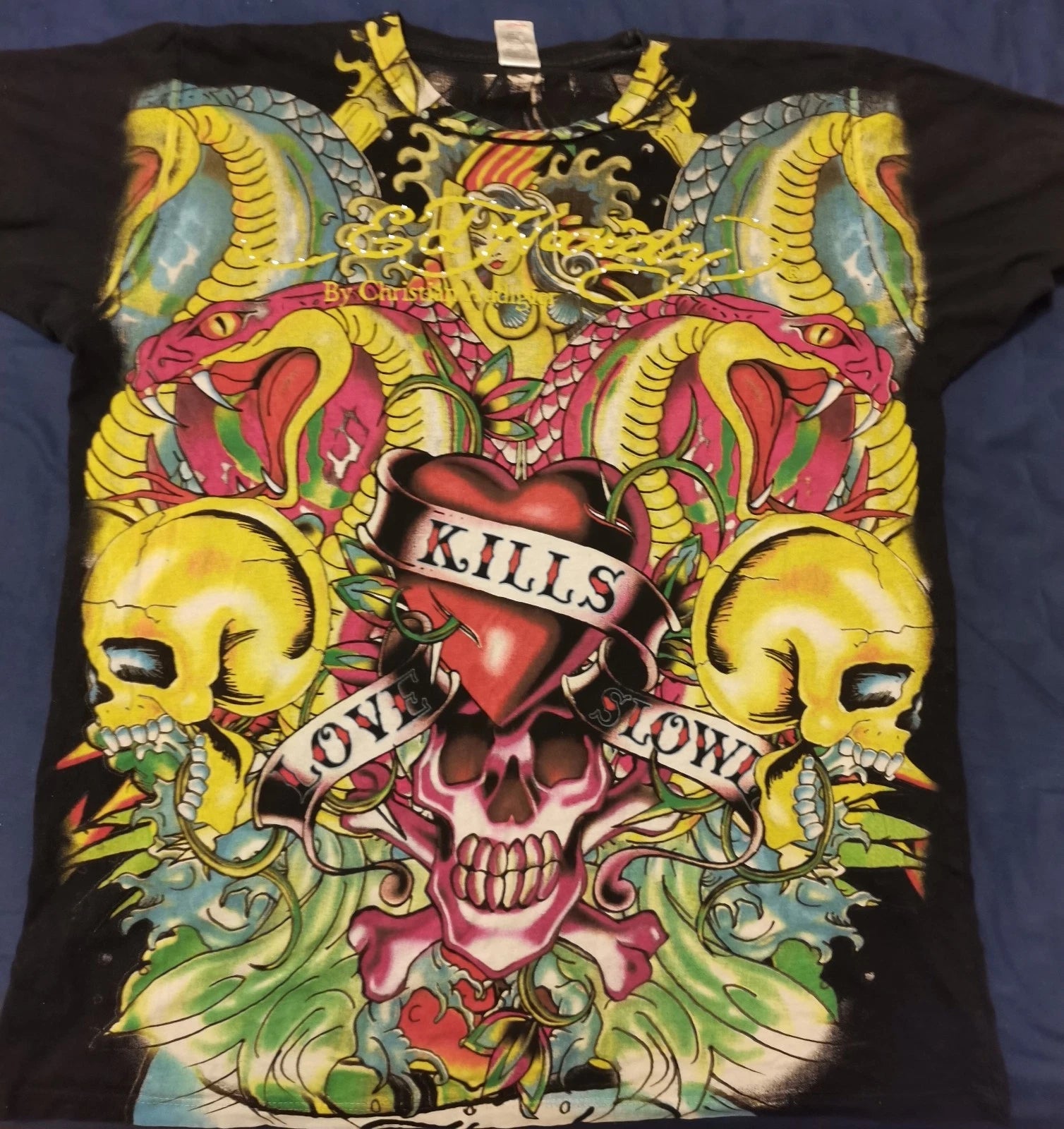 ED HARDY VINTAGE SHIRT ONE OF A KIND EARLY ED HARDY FASHION VINTAGE