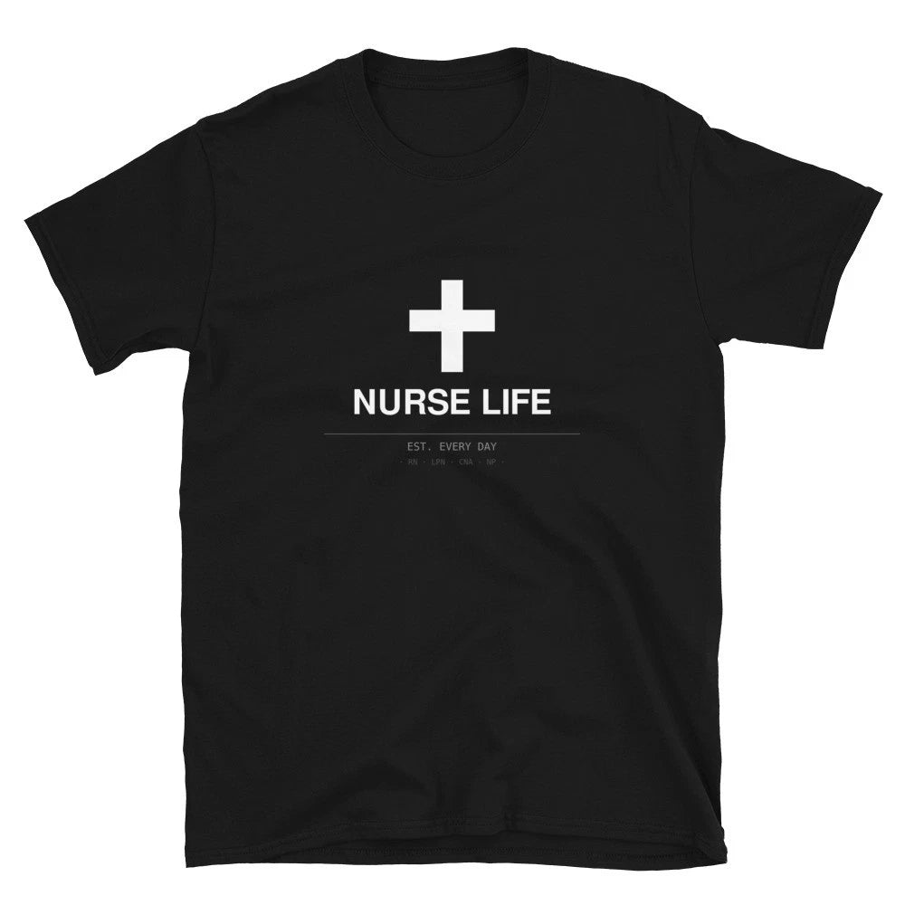Nurse Life Minimalist T-Shirt | Medical Cross Nurse Gift | Healthcare Worker