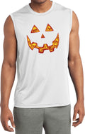 Mens Halloween Jacko O Lantern Skull Sleeveless T-Shirt