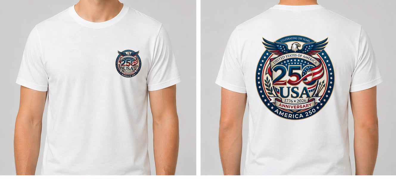 USA Flag Custom Eagle T Shirt for 250th Birthday Anniversary Patriotic Freedom